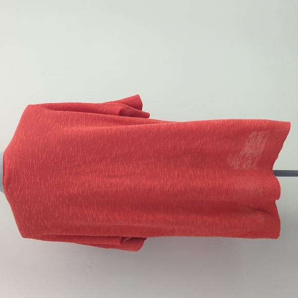 EILEEN FISHER Womens Orange V-Neck Organic Linen/Cotton Oversized Knit Top Sz M - Picture 2 of 4